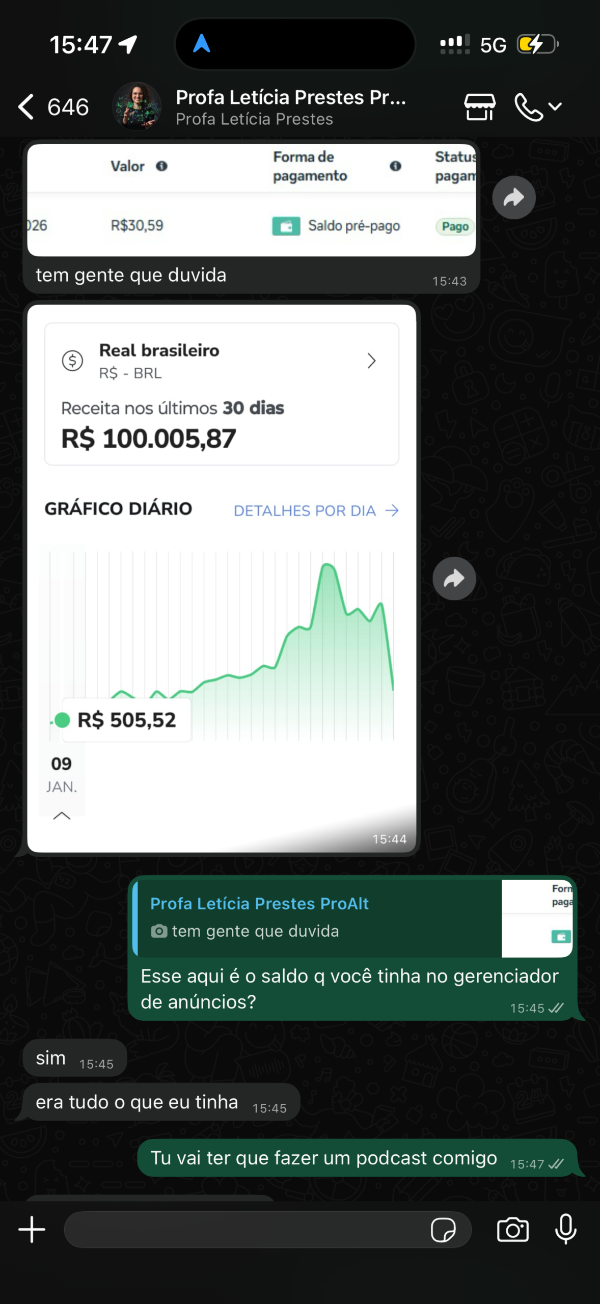 Resultado de aluno do ProAlt