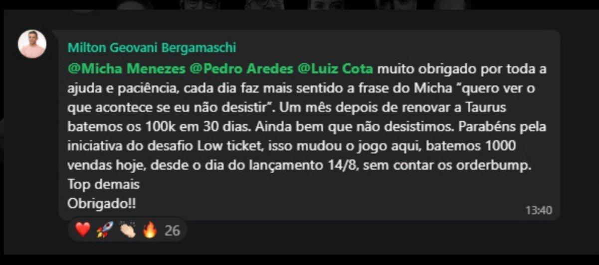 Resultado de aluno do ProAlt